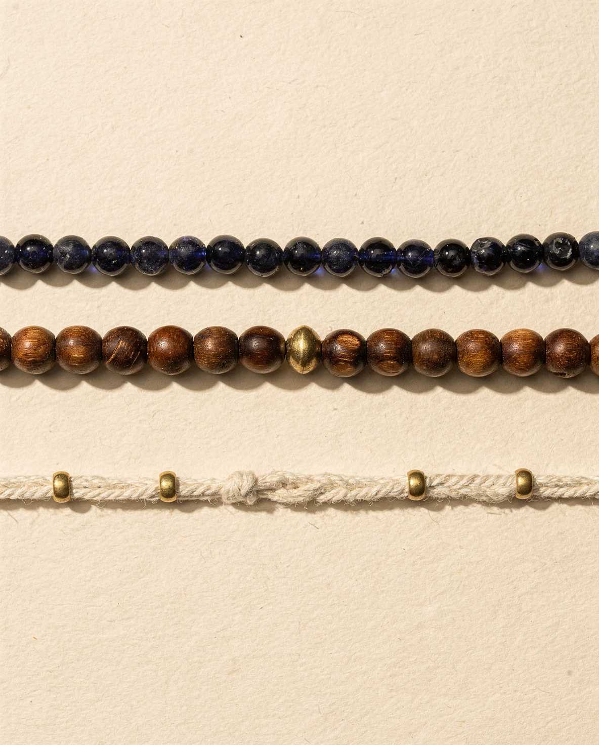 Beaded Bracelet Stack of 3