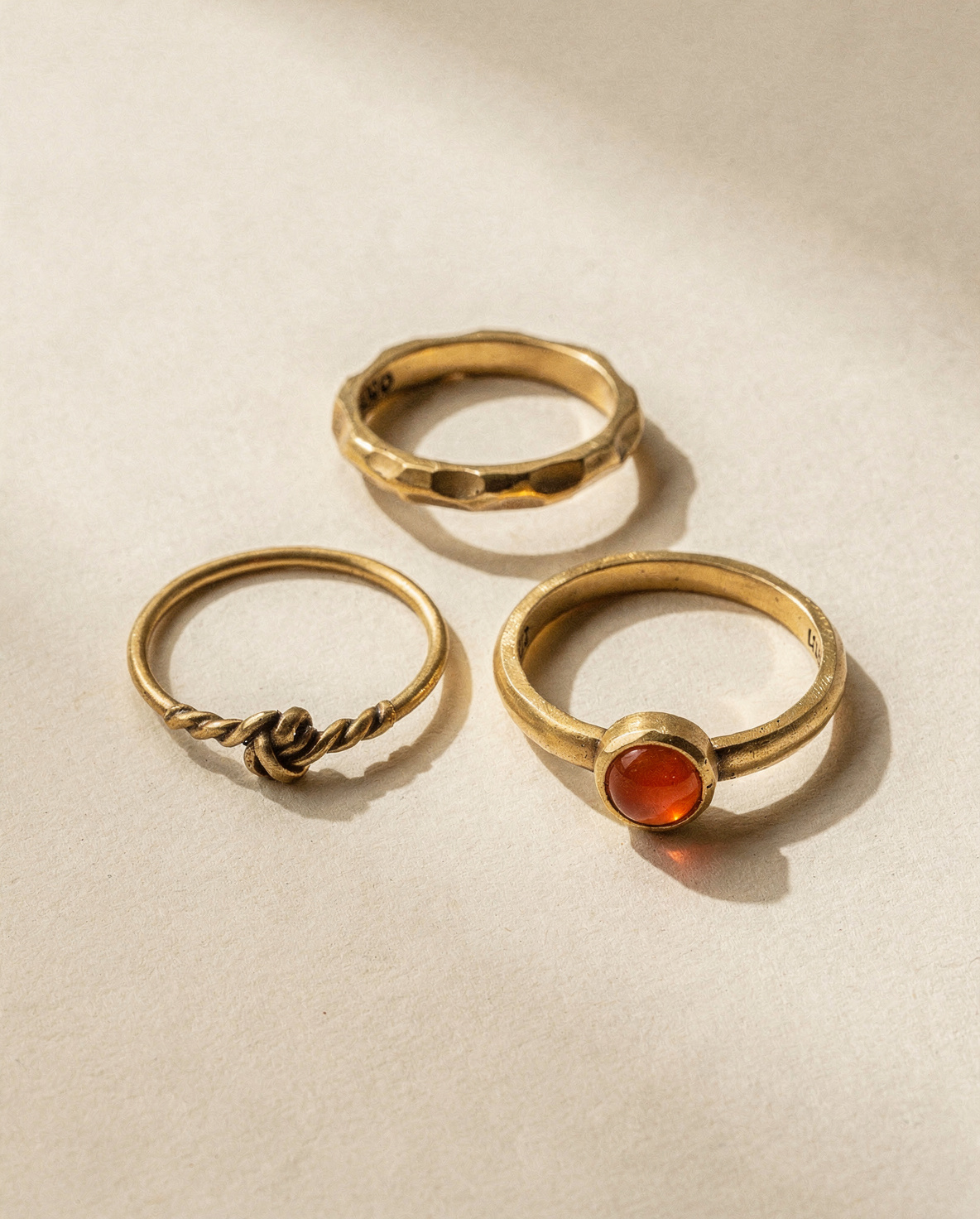 Brass Ring Set of 3