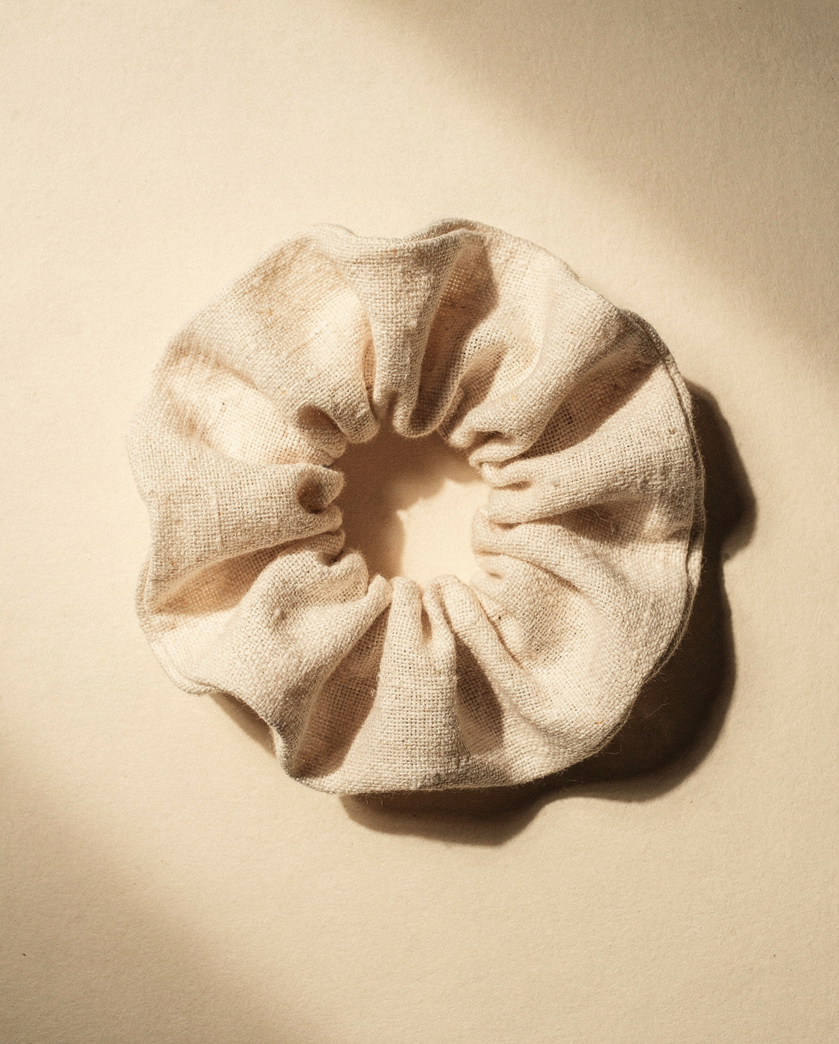 Linen Scrunchie — Cream