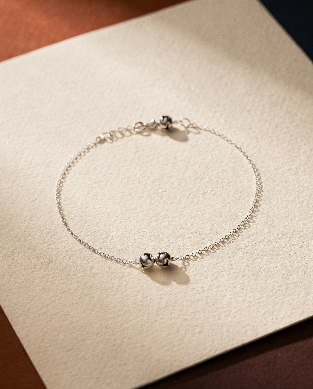 Silver-Tone Anklet with Bells